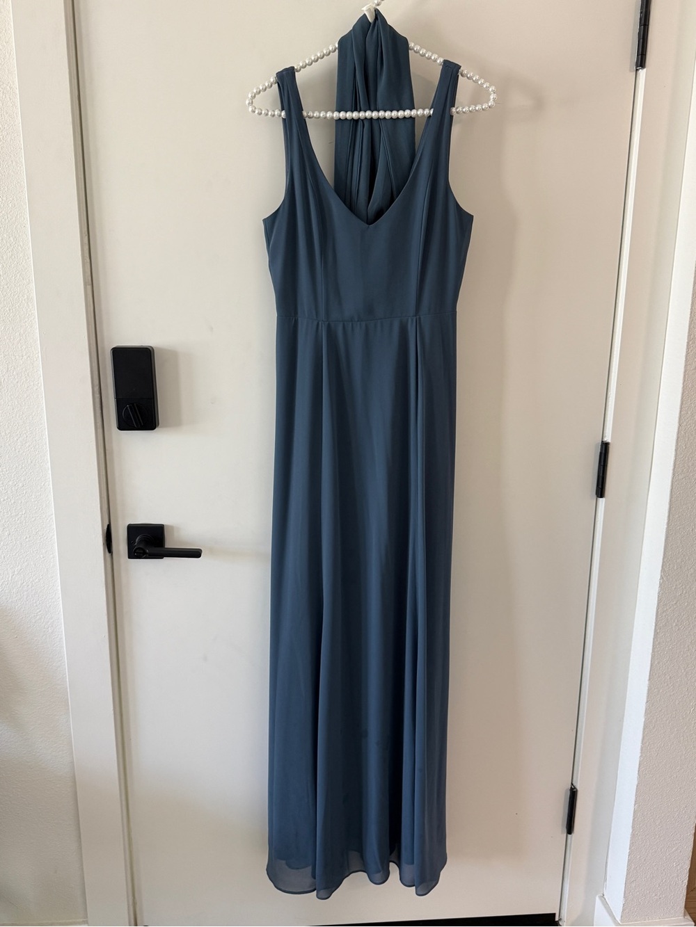 Show Me Your Mumu Jenn Maxi Dress in Slate blue Chiffon Women's Size S